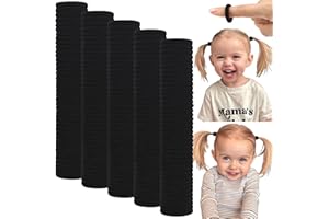 JOYOYO Baby Hair Ties for Girls and Kids, Kids Seamless Hair Bands,Cotton Toddler Elastic Ponytail Holders (Black)