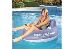 Tube Runner Pro Edition 12V Motorized Pool Tube, by PoolCandy. Deluxe Motorized Pool Tube for The Best Lake, River and Pool Fun. Inflatable Battery Powered Float, The Ultimate Pool raft.