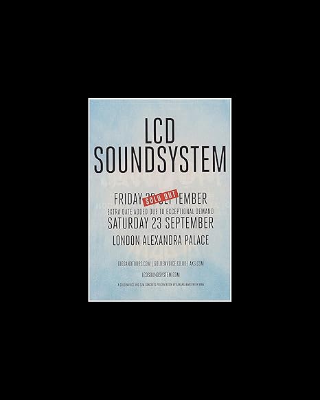 Lcd Soundsystem London Alexandra Palace Sep 2017 Sold Out Date