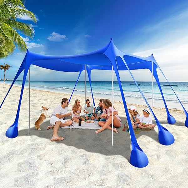 Amazon.com: SUN NINJA Beach Tent Bundle with XL Canvas Tote
