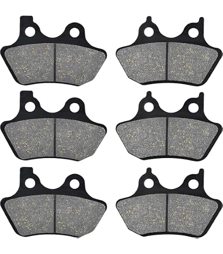 Road Passion Bremsbeläge Vorne & Hinten Für Yamaha TDM 900, FJR 1300, XV 1700/1900 – Halbmetall, Schwarz, FA252 & FA319