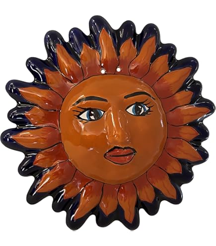 Amazon.com: COLOR Y TRADICIÓN Mexican Talavera Ceramic Sun Face