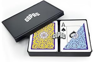 Copag 1546 Neoteric Design 100% Plastic Playing Cards, Poker Size (Standard) Violet/Yellow/Blue (Jumbo Index, 1 Set)
