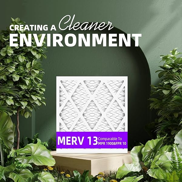 QINGZHUG 10X20X1 MERV 13 (6-PACK) PLEATED AIR FILTER (ACTUAL SIZE: 9.75″ X 19.75″ X 0.75″) MPR 1900 & FPR 10, FURNACE AIR FILTERS 10X20X1 AIR FILTER