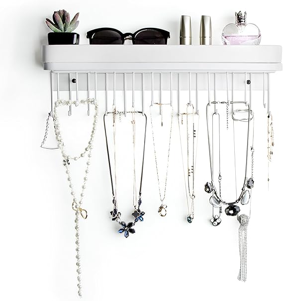JackCubeDesign Hanging Jewellery Organiser Necklace Hanger Bracelet