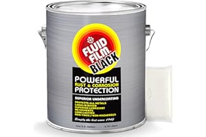 Fluid Film Undercoating Protection, Rust Inhibitor and Prevention, Anti Corrosion Multi Purpose Penetrant and Lubricant Lanolin Formula, 1 Gallon Black Color