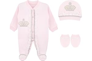 Lilax Baby Girl Jewels Crown Layette 3 Piece Gift Set