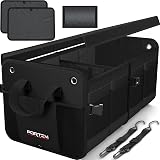 FORTEM Car Boot Organiser SUV Trunk Storage 65L Collapsible Multi Compartments