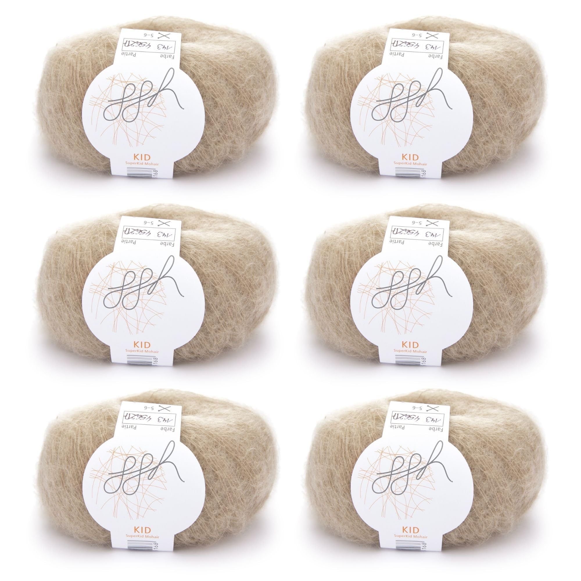 GGH Kid Box - 6 x 25g Mohair Wool Blend - Beige