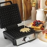 Salter Waffle Maker Dual Non-Stick Plates 1600W Adjustable Temp view 5