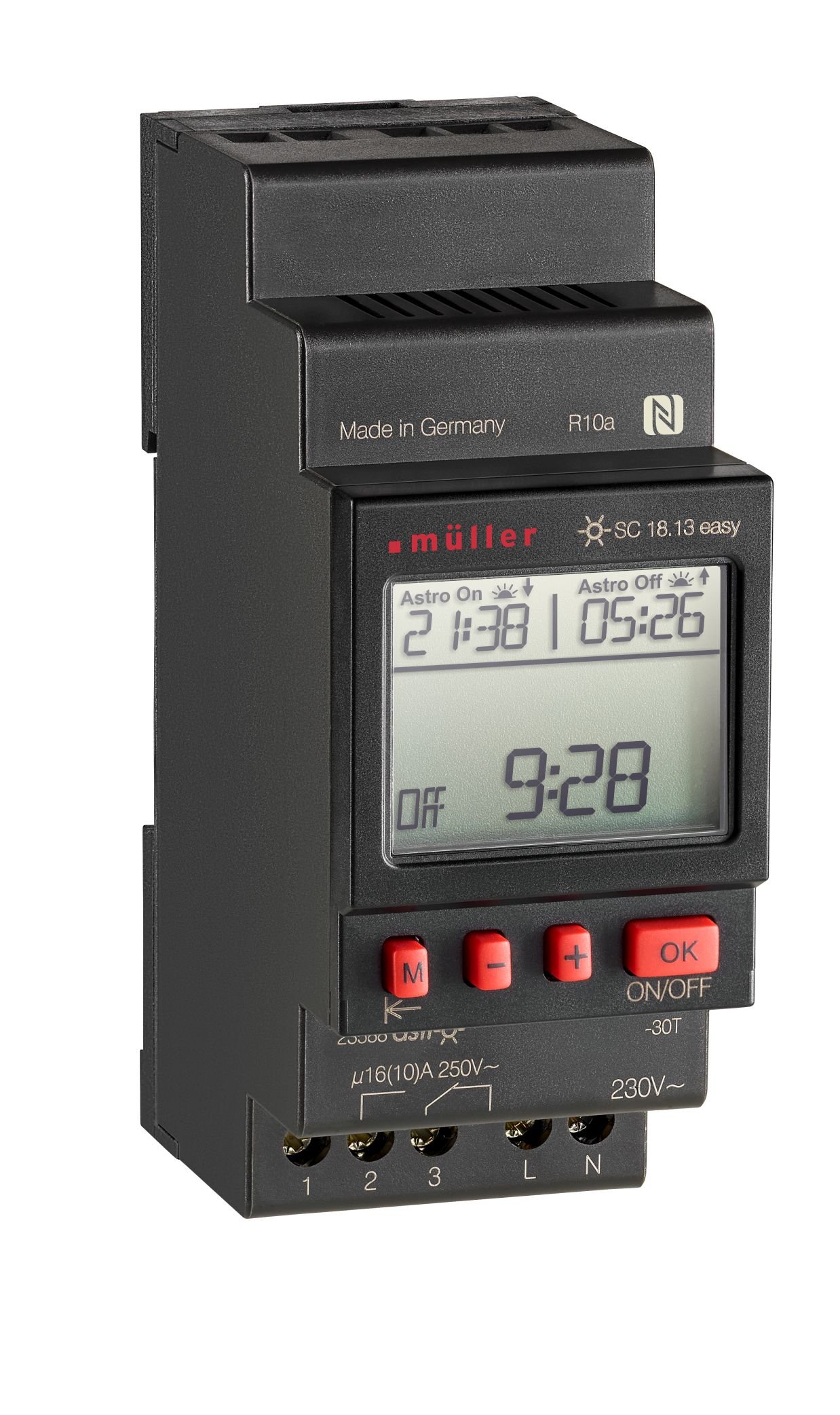 Müller SC 18.13 Easy 230V 50-60Hz Timing Timer for Digital Rail 230 V/AC 16 A/250 V