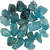 CRYSTALIS AA+ Grade 100 cts Natural Blue Zircon Raw Crystals Loose Gemstone Wholesale Bulk Rough Jewelry Making Supply, Chakra Healing Raw Stones, Wire Wrapping, DIY, Gem Collection, Yoga & Meditation