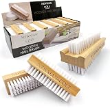 Newman and Cole Wooden Nail Brush Set 3 Double-Sided Scrubbing Firm Bristles