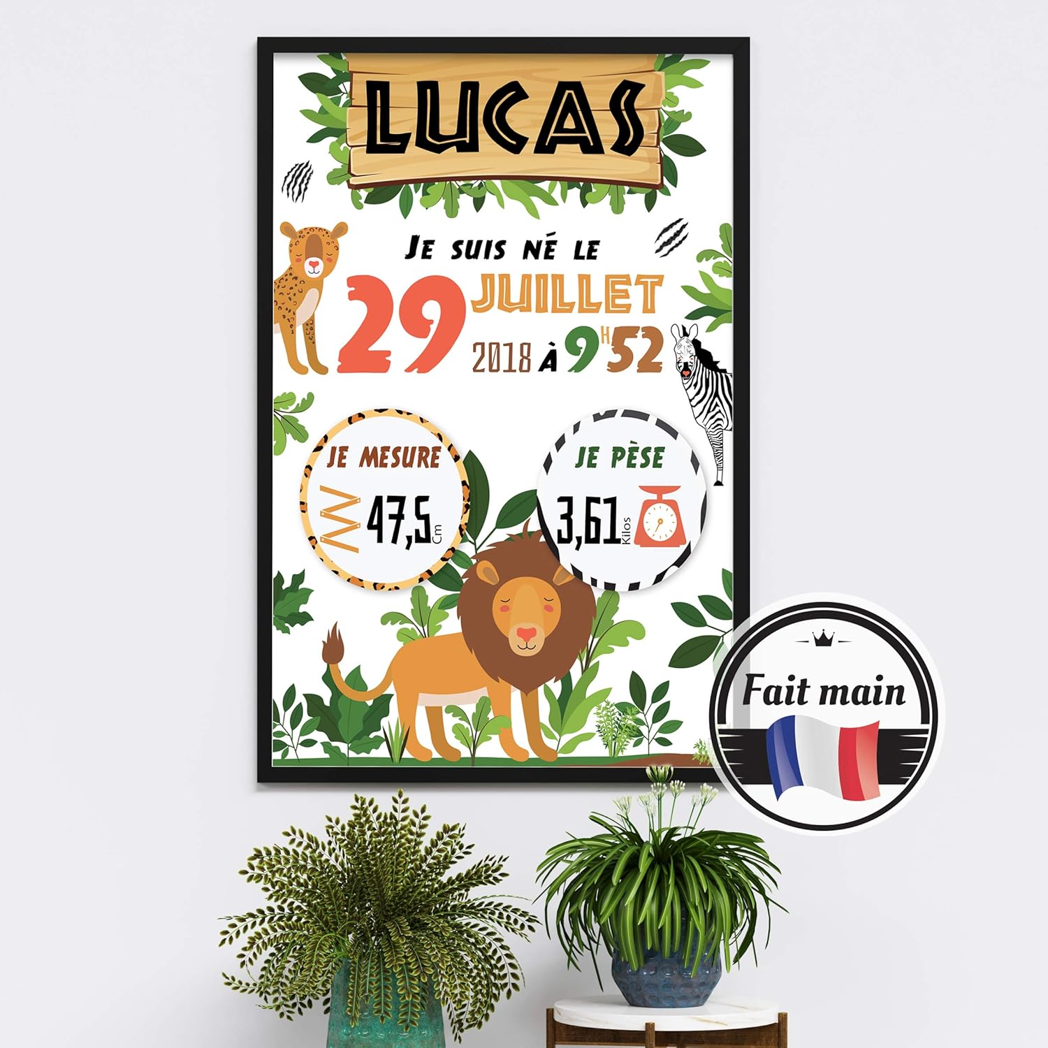 Cadeau Bebe Cadeau Naissance Affiche Savane Lion Affiche Naissance Personnalisee Affiche Naissance Decoration Chambre Bebe Bebe Et Puericulture Chambre D Enfant Zwembaddebeemd Nl