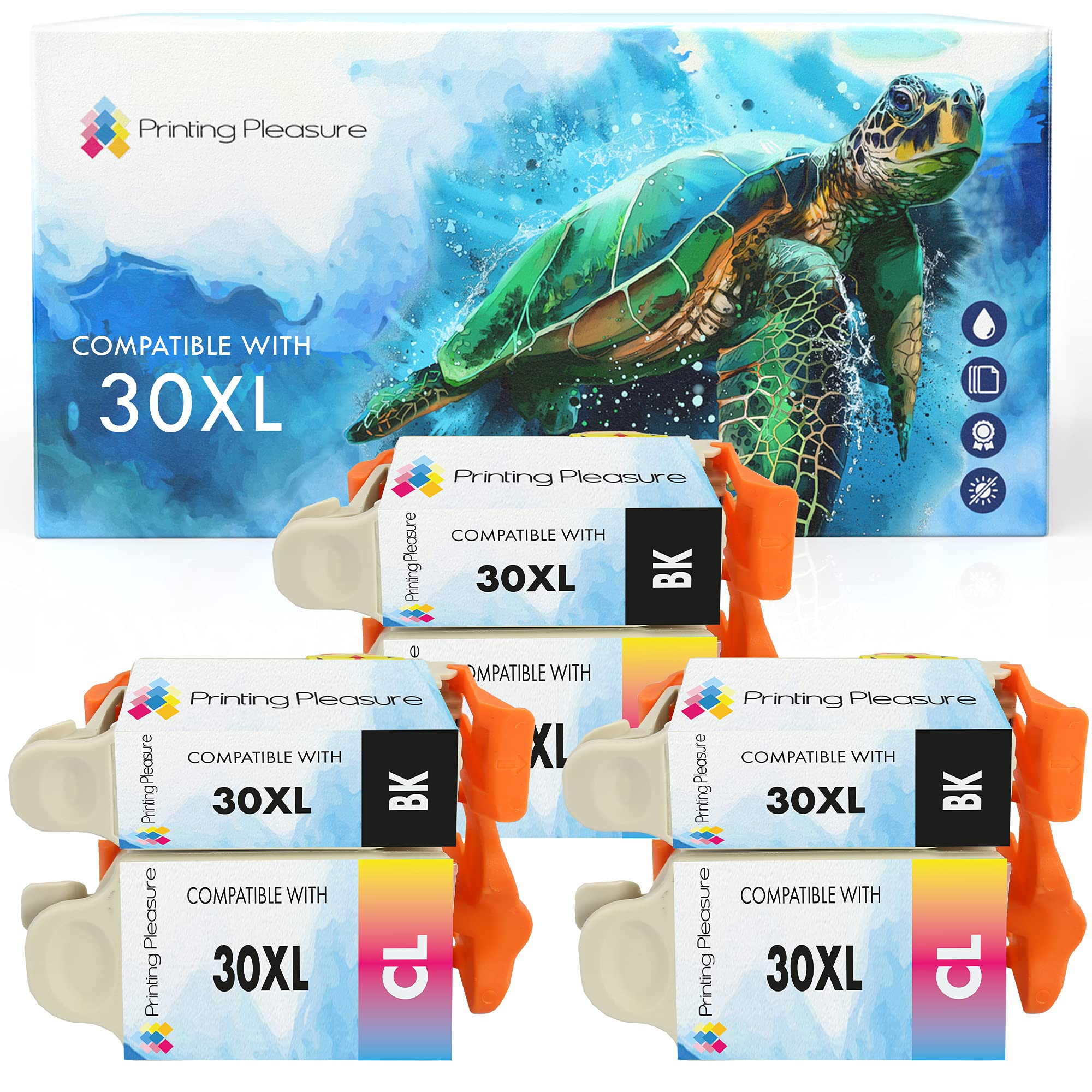 30XL Ink Cartridges,High Capacity Non Oem replacement Compatible for Kodak ESP C100,C110,C115,C300,C310,C315,C330,C360,1.2,3.2,3.2S,Office 2100,2150,2170 AIO,Hero 2.2,3.1,4.2,5.1(3 SETS)