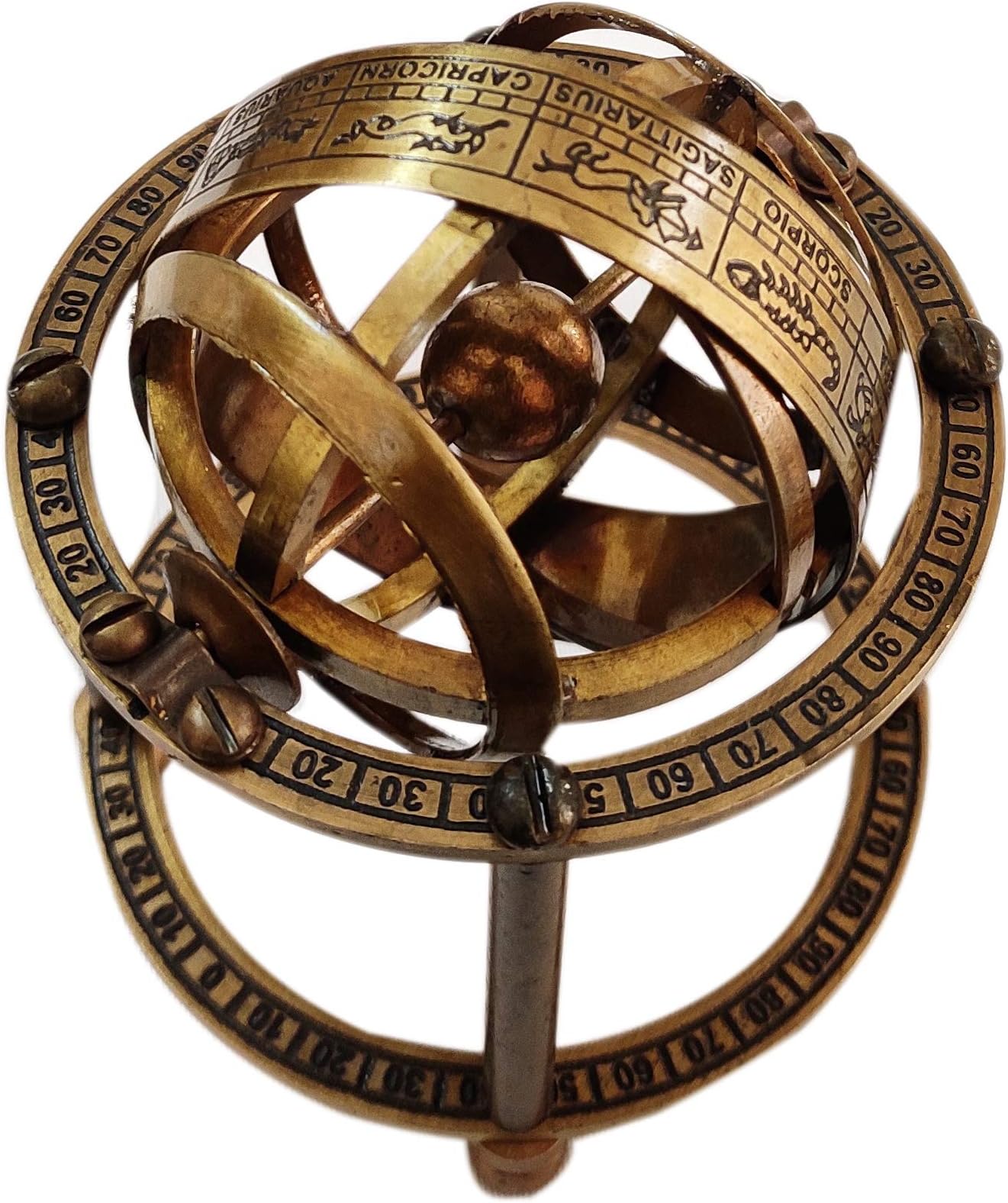 Artshai Antique Astrolabe Brass Sphere Brass (Pack of 1)