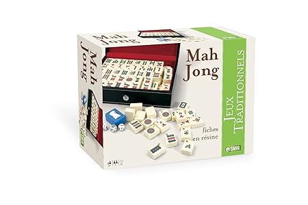 Smir – 527530 – Brettspiel – Coffret mAh-Jongg Weise Leder schwarz PM
