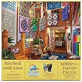 SUNSOUT INC - Stitched with Love - 1000 pc Jigsaw Puzzle by Artist: Joseph Burgess - Finished Size 20" x 27" - MPN# 38871