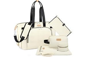 ITIEZY Diaper Bag Tote for Baby - Large Mommy Bag with Portable Changing Pad Pacifier Case, Hospital Bags Travel Baby Bag