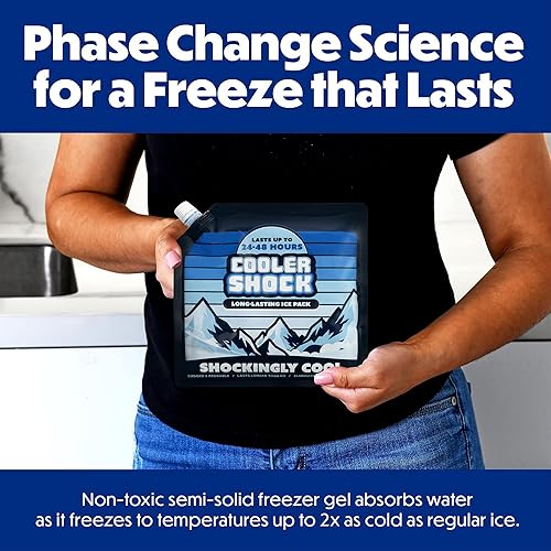 Cooler Shock Reusable Ice Packs for Cooler, 10