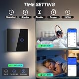 BSEED Smart Light Switch 2 Gang 1 Way WiFi Alexa Google Home Neutral Wire view 6