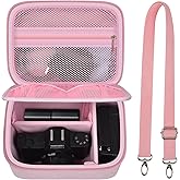 ANKHOH Vlogging Camera Case for Duluvulu/for Zostuic/for YIGLLO/for Gavonde/for Canon/for Kodak Pixpro Digital 4K 5K Camera Carrying Travel Bag for SD Cards, Accessories(Box Only)(Pink)