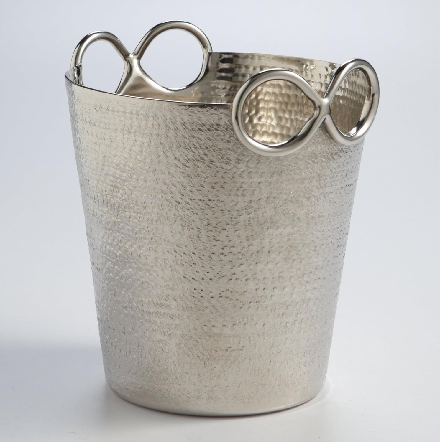 hammered metal ice bucket