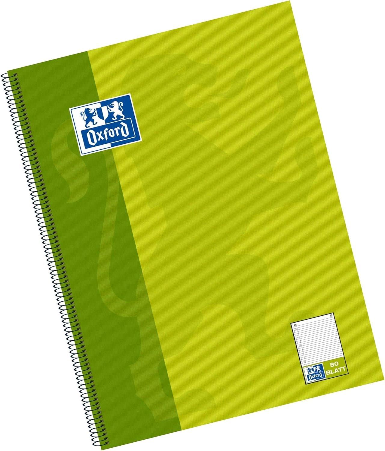 Oxford College Notepad School A4 Squared with Double Margin, 80 Sheets Ruling - Ruled with Margin Left Pack of 10 Light Green - Image 3