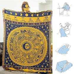 Boho Throw Blankets Woven Reversible Cotton
