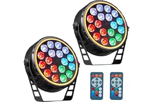 ZKYMZL Stage Lights LED Par Lights, 150W RGBW 4 in 1 LED Uplights Stage Lighting Indoor for Christmas Halloween Party Disco W