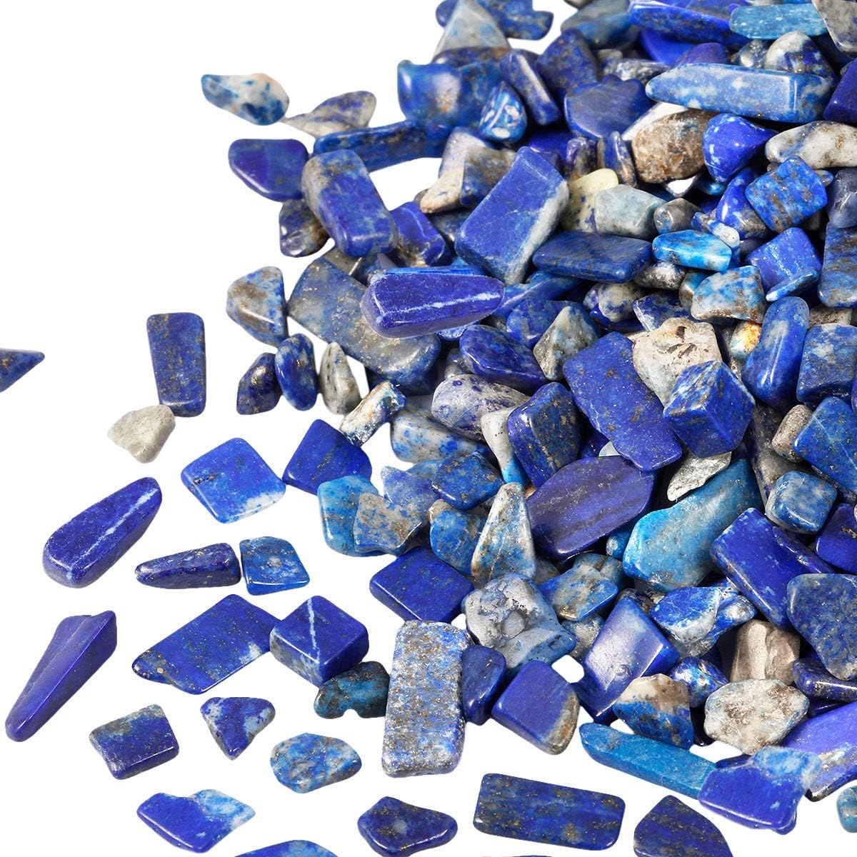 SUNYIK Amethyst/Lapis Lazuli Chips Stone Crushed Healing Crystal Quartz Rocks Reiki Decoration Irregular Shaped, 0.1"-0.5", 0.5lb, Pack of 2: Home & Kitchen