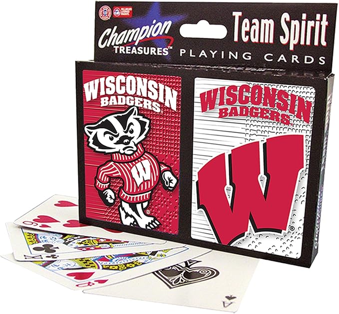 NCAA Wisconsin Badgers 2 Pack Playing Card Set Sports