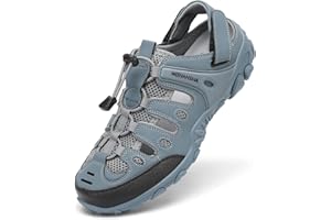 Mishansha Mens Womens Hiking Sandals Adjustable Closed Toe Water Sandals Lightweight Non-Slip Outdoor Sport Sandal for Trail 