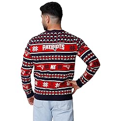 FOCO Standard NFL Big Logo Ugly Sweater, Team Color