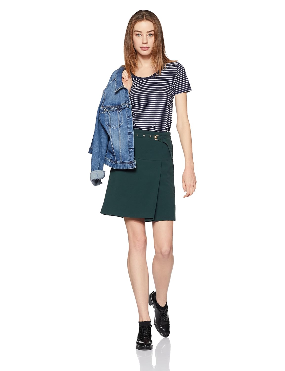 marks & spencer women's striped regular fit t-shirt