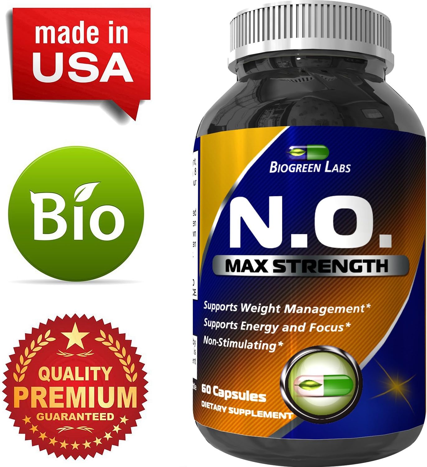 Nitric Oxide Support Pills Natural Workout Supplement & Exercise