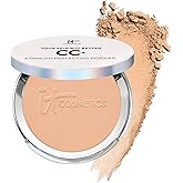IT Cosmetics CC+ Airbrush Perfecting Powder Foundation - Sheer to Full Coverage Pressed Powder, Blurring Pores & Dark Spots, Anti-Aging Face Makeup, Hydrolyzed Collagen & Niacinamide - 0.33 oz