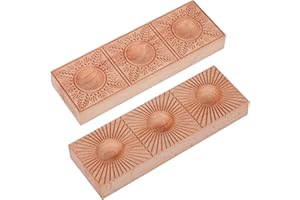 Triple Ravioli Molds Wooden Pasta Board Double Sided Sunburst & Wheat Pattern Ravioletti Moulds Wood Raviolini Maker Handmade