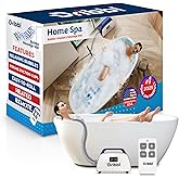 Dribbl Electric Bubble Massage Bathtub Mat &ndash; Non-Slip Full-Body Waterproof Hot Tub Spa Mat for Bath with Heater, Motorized Air Pump, and Remote Control, 6-Speed Adjustable Massage, Blue