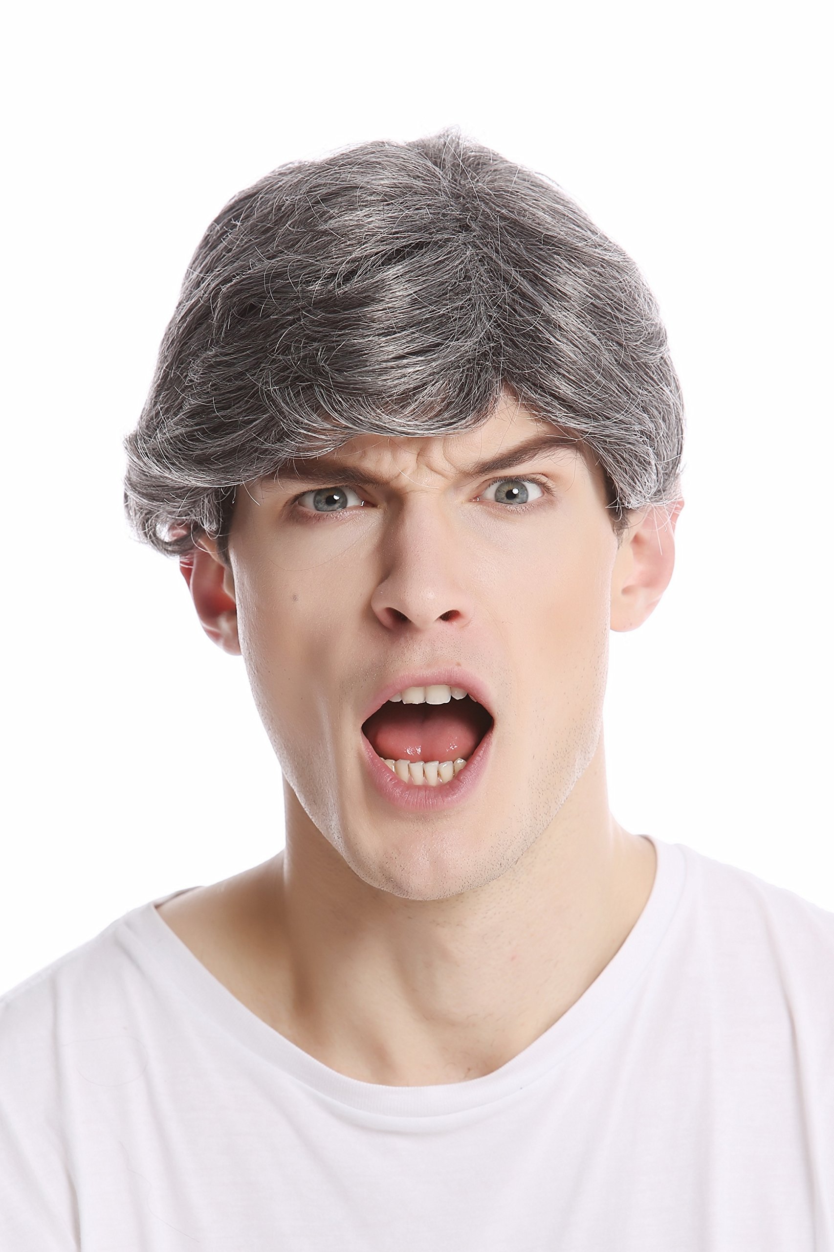 WIG ME UP - GFW355A-44 Men Gents Wig short casual youthful modern look dark grey gray