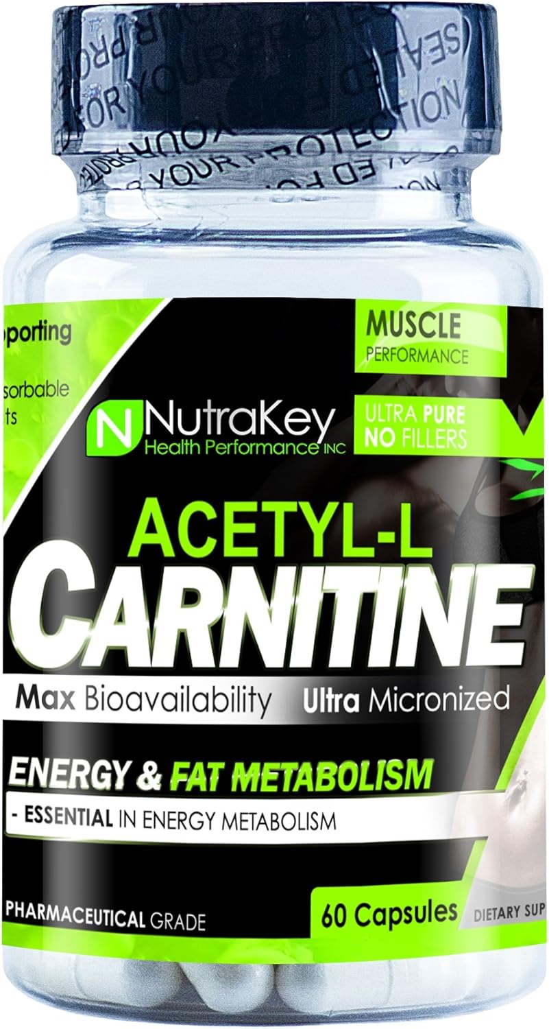NutraKey L-Carnitine 500mg, 60 Count: Health & Personal Care