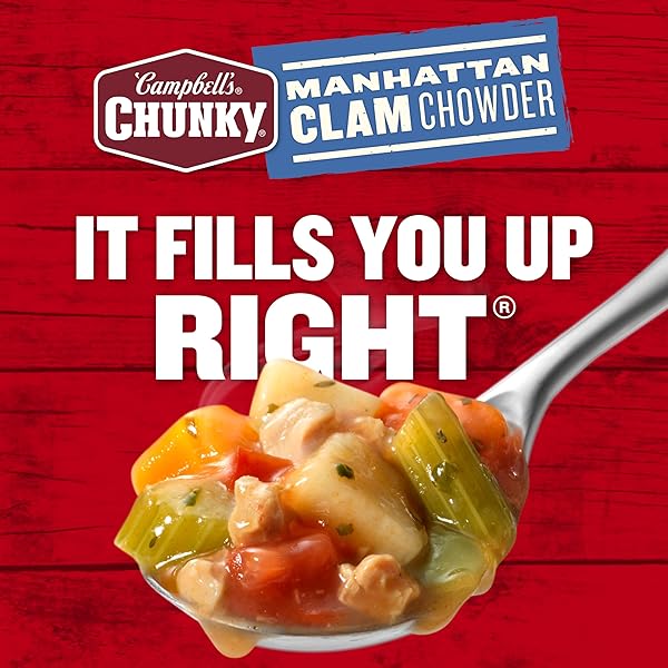 CAMPBELL’S CHUNKY SOUP, MANHATTAN CLAM CHOWDER, 18.8 OZ CAN