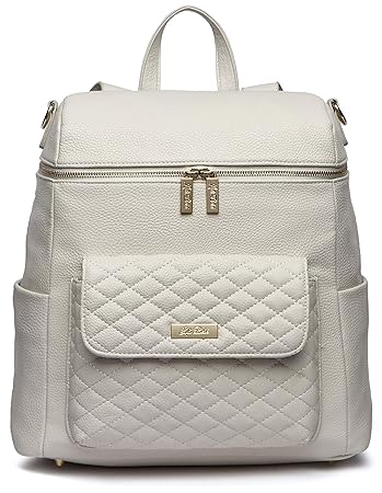 white leather changing bag