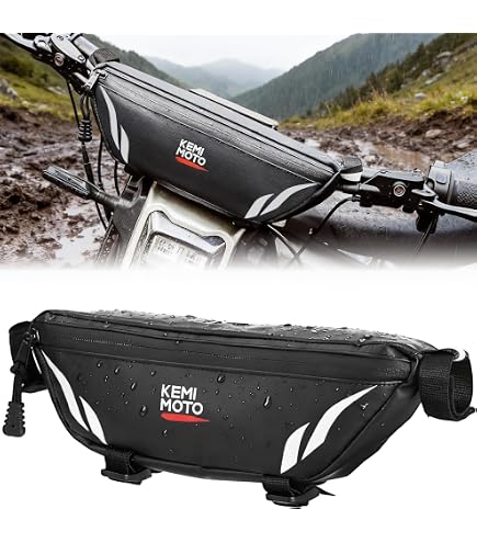 Amazon.com: KEMIMOTO Motorcycle Handlebar Bag Universal Waterproof
