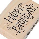 Art Stamps FH59 Christmas Stamps Happy Birthday Sparkles Black Birthday Crafts view 3