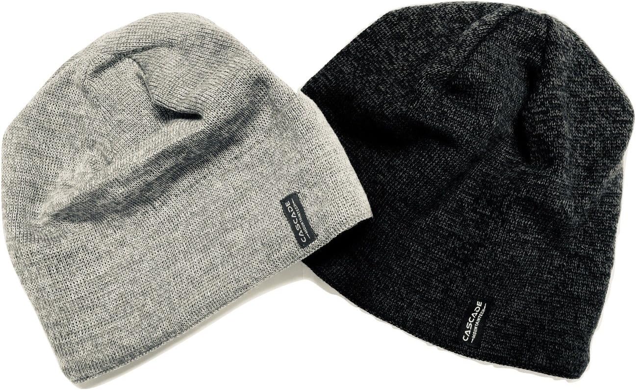 Cascade Mountain Tech Merino Wool Beanies - Balaclava Cold Weather Windproof Ski Mask