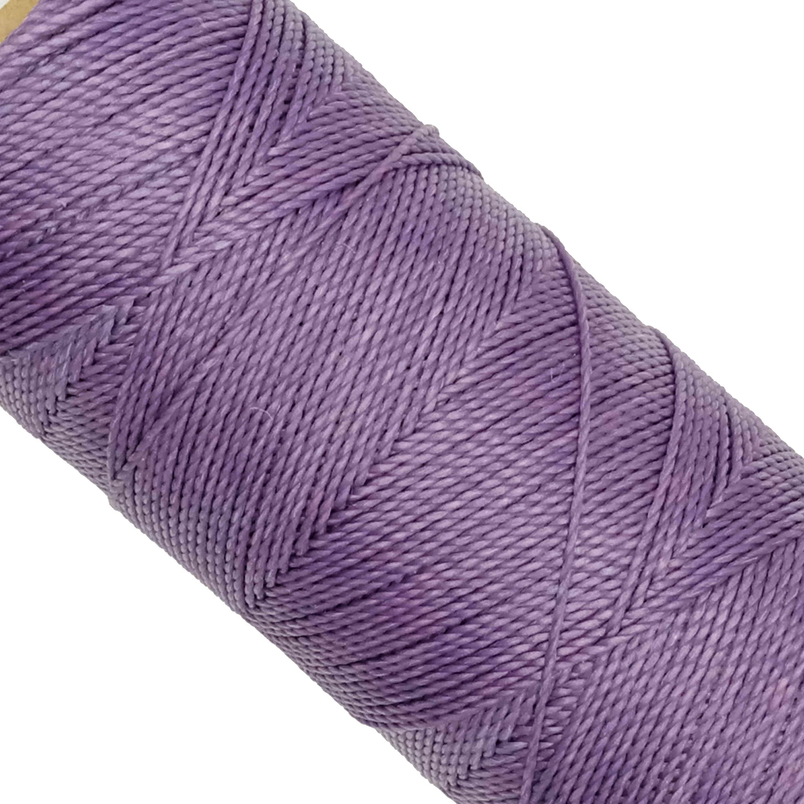 Linhasita Waxed Thread 100 g / 170 m Polyester 1 mm Thick Macrame, 30 Colours lilac