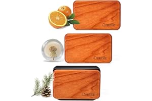 CRATIK Car Air Freshener - Wood Air Freshener - Car Odor Eliminator for Visor Clip-Variety Scent Refill, Vehicle Scent Diffuser for Cabin, Truck & SUV - Pack of 3 (Grove-Pine-Open air)-CLIP INCLUDED