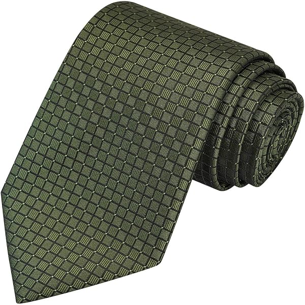 King & Priory Vintage Olive Green Herringbone Tie & Pocket Square Set – Tweed Style - View #10