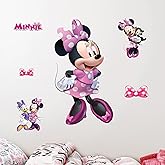 Disney Minnie Mouse Wall Decals - 20.5" Vinyl Stickers for Bathroom Nursery Bedroom Decor - Peel and Stick Room Decorations